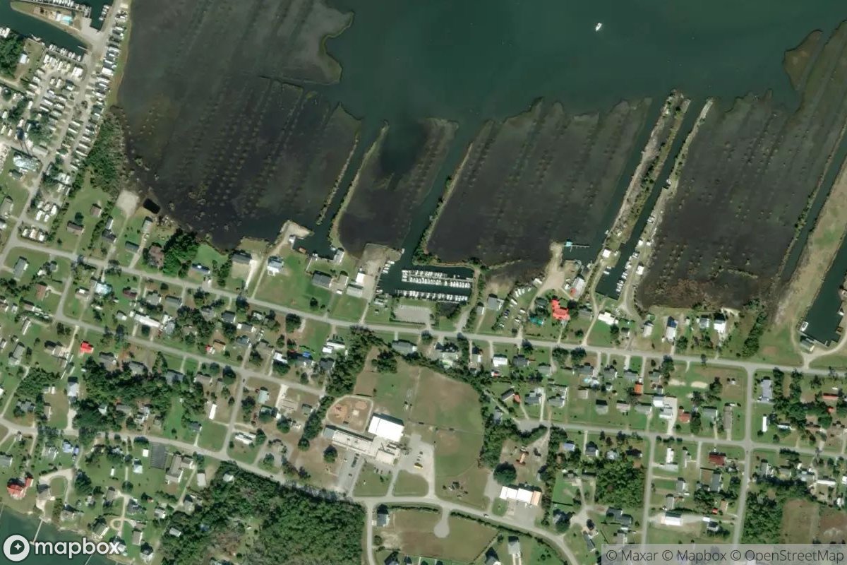 Satellite view of Marina at 34.6960, -76.5510