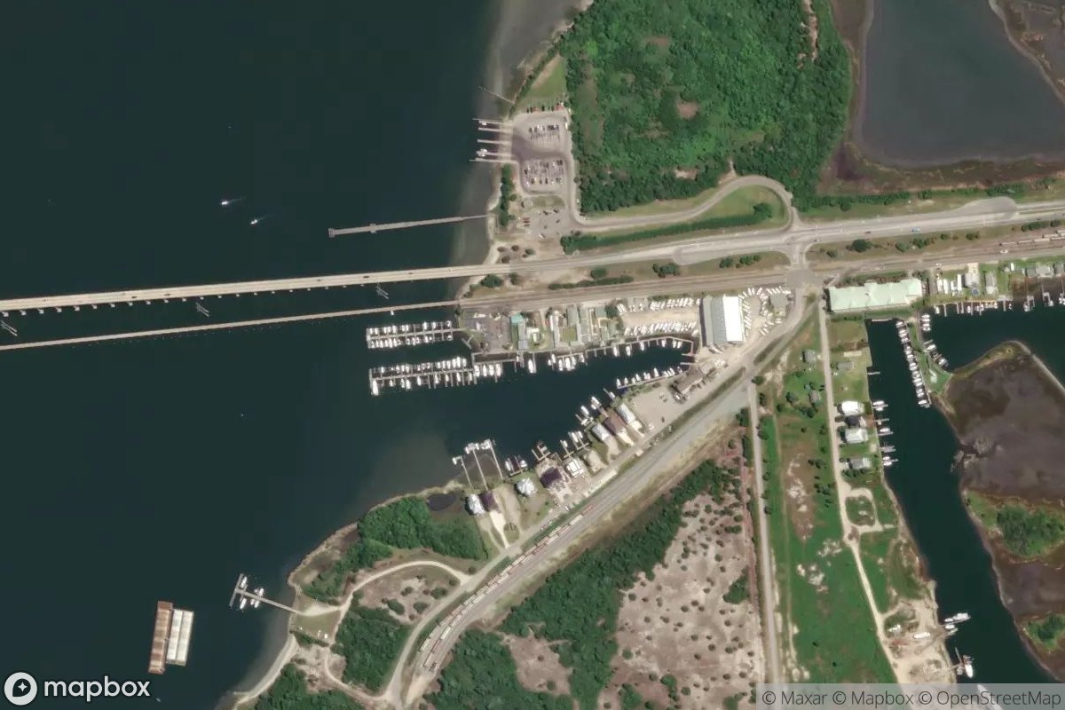 Satellite view of Marina at 34.7205, -76.6865