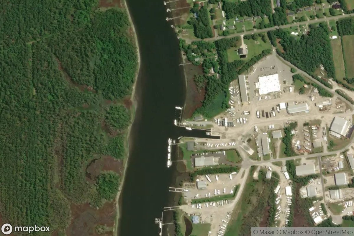 Satellite view of Marina at 34.8060, -76.6855