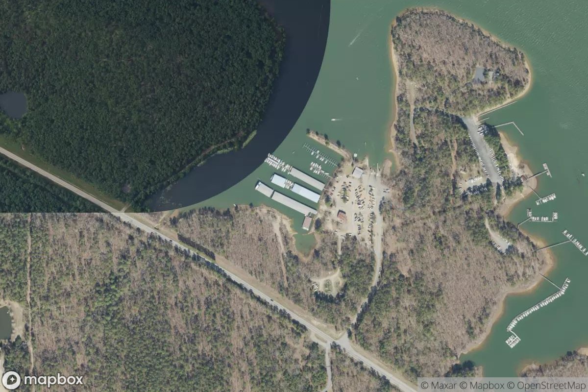 Satellite view of Marina at 34.8644, -92.5675