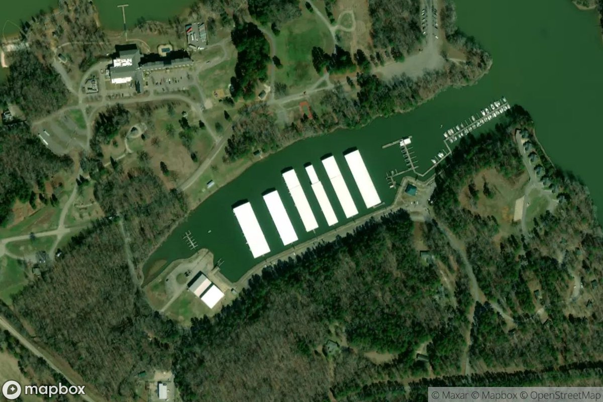 Satellite view of Marina at 35.0532, -88.2353