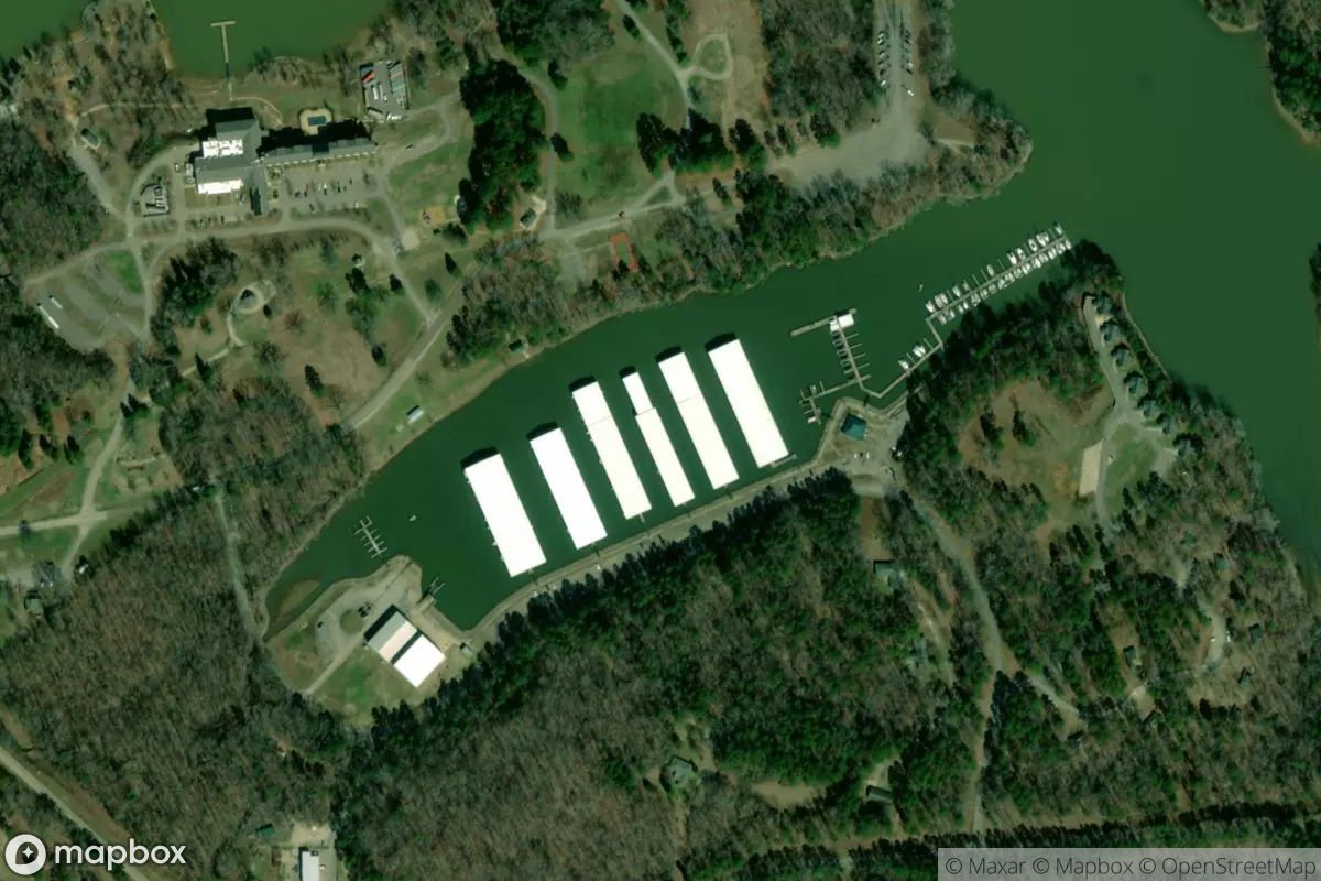Satellite view of Marina at 35.0533, -88.2348