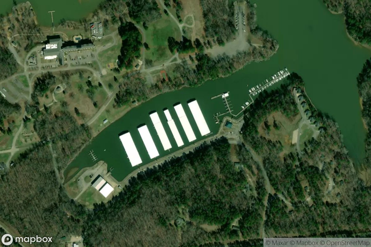 Satellite view of Marina at 35.0535, -88.2344