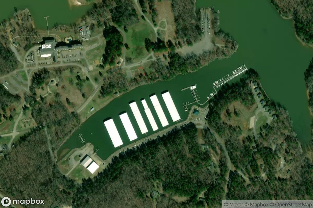 Satellite view of Marina at 35.0537, -88.2346