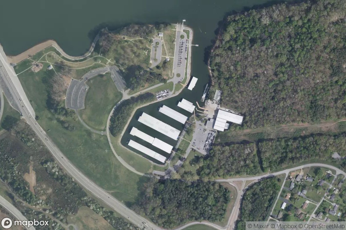 Satellite view of Marina at 35.0949, -85.2200