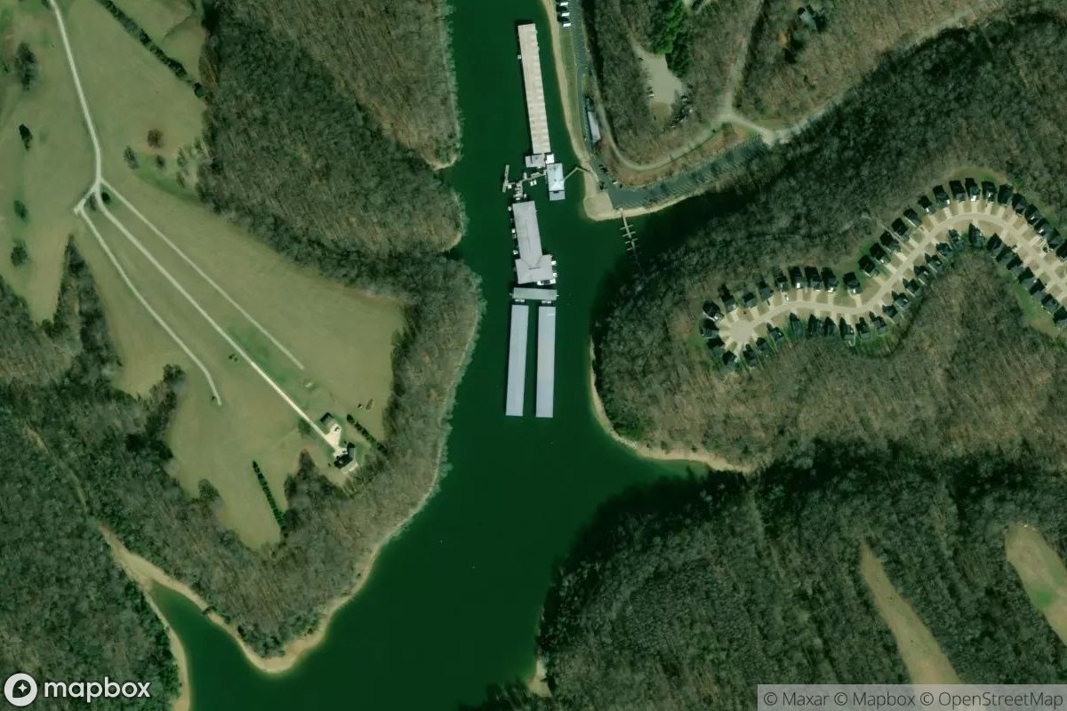 Satellite view of Marina at 35.2680, -86.2447