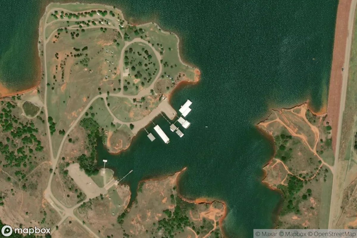Satellite view of Marina at 35.5376, -99.1919