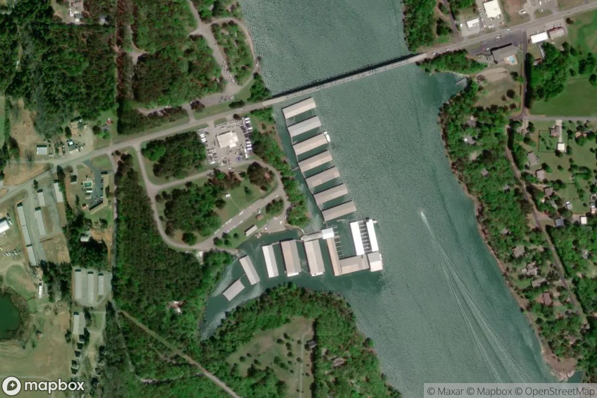 Satellite view of Marina at 35.5610, -92.1957