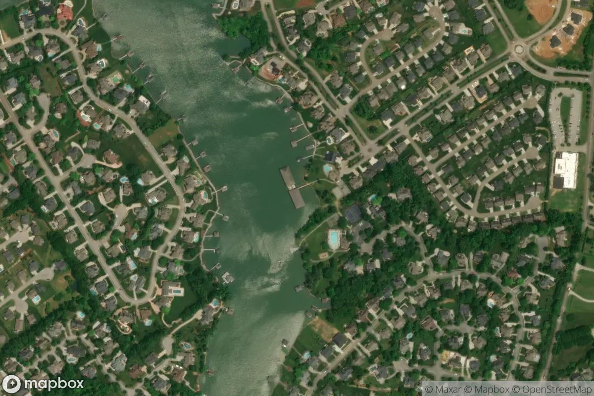 Satellite view of Marina at 35.8393, -84.1697