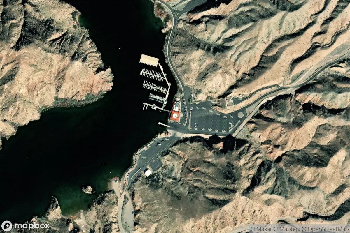 Satellite view of Marina at 35.8700, -114.6604