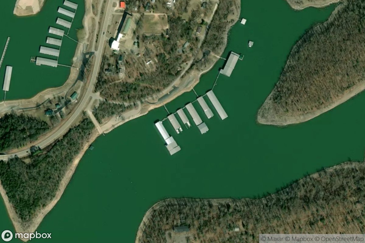 Satellite view of Marina at 36.3713, -92.2290