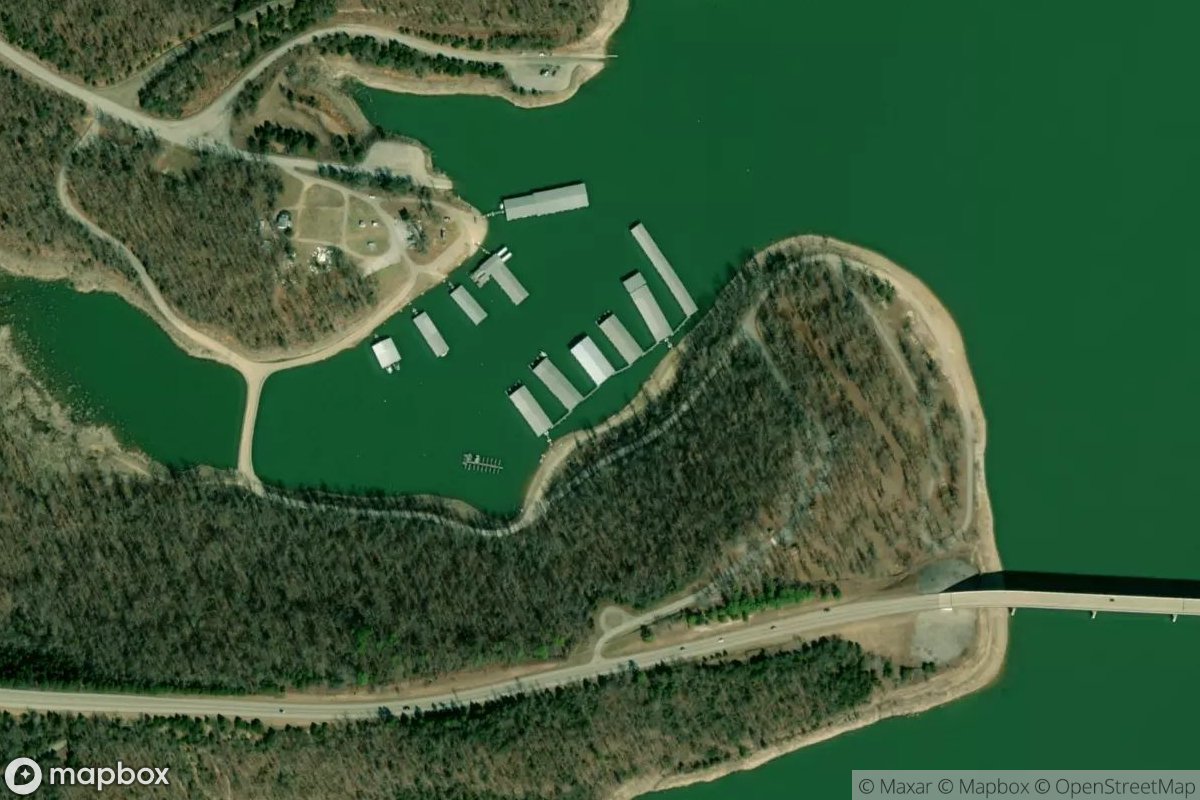 Satellite view of Marina at 36.3725, -92.2508