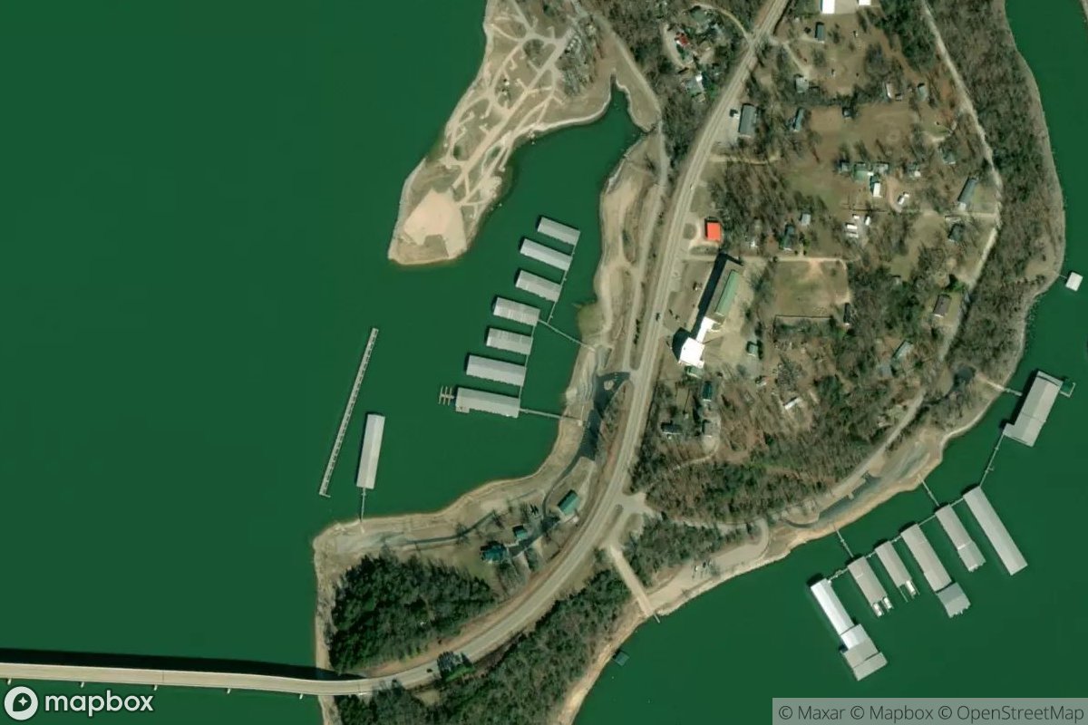 Satellite view of Marina at 36.3734, -92.2331