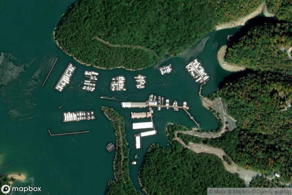 Satellite view of Marina at 36.8618, -84.9798