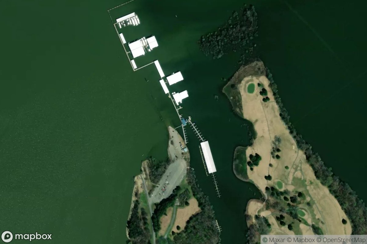 Satellite view of Marina at 36.8729, -86.0691