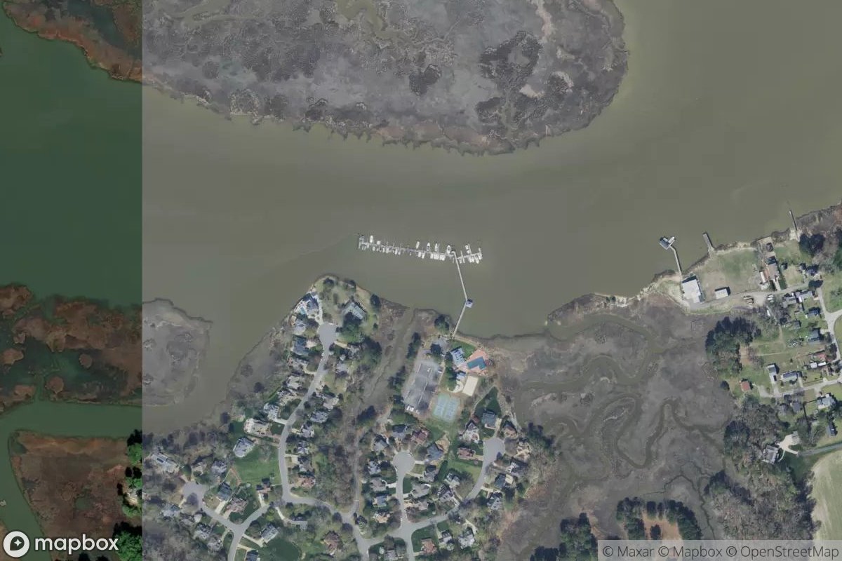 Satellite view of Marina at 36.9959, -76.5828
