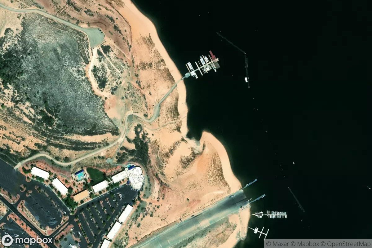 Satellite view of Marina at 36.9970, -111.4845