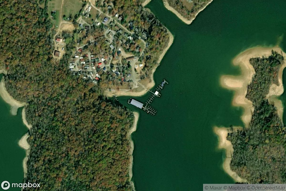 Satellite view of Marina at 37.3370, -86.1935