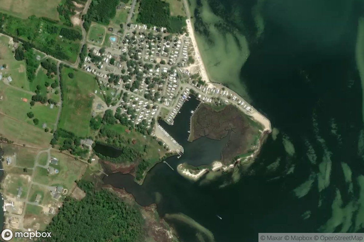Satellite view of Marina at 37.3411, -76.2743