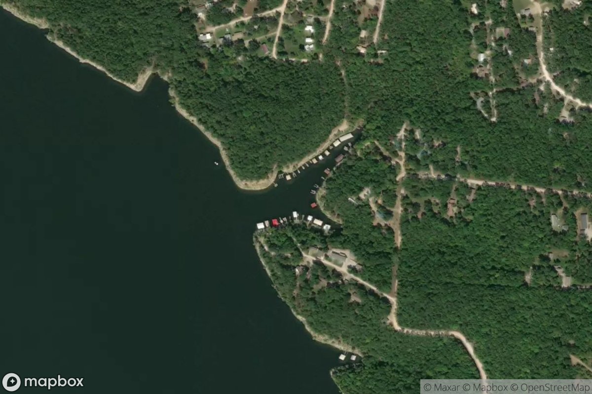 Satellite view of Marina at 37.8523, -93.3538