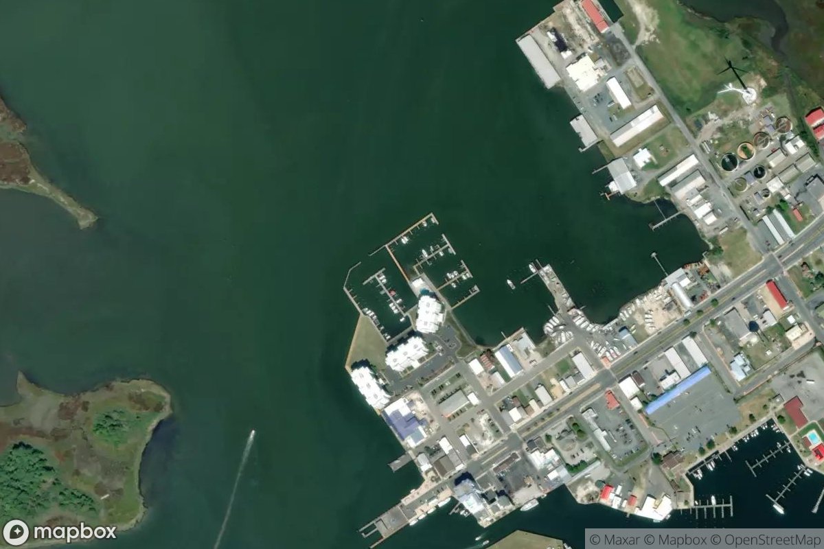 Satellite view of Marina at 37.9806, -75.8636