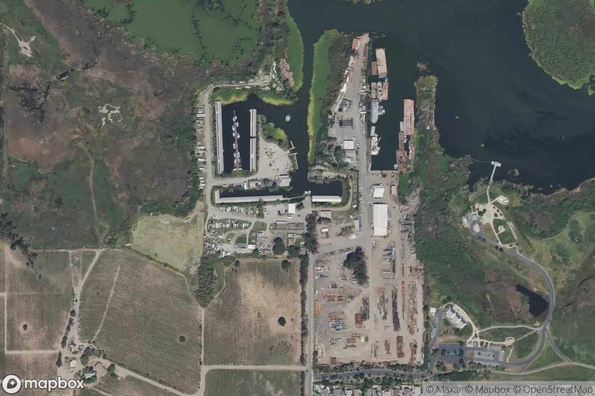 Satellite view of Marina at 38.0119, -121.7326