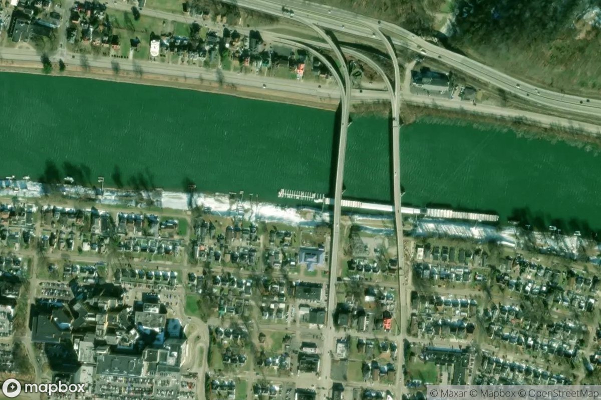 Satellite view of Marina at 38.3324, -81.5990