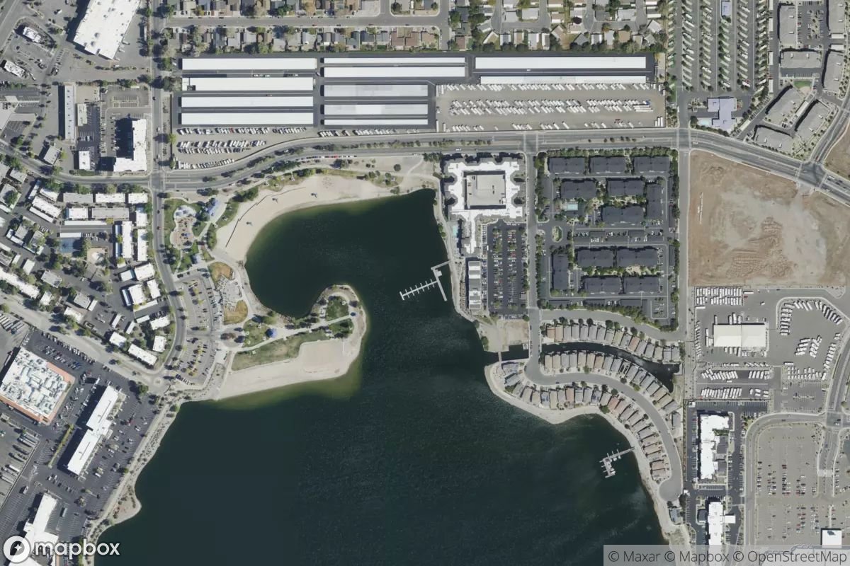 Satellite view of Marina at 39.5356, -119.7284