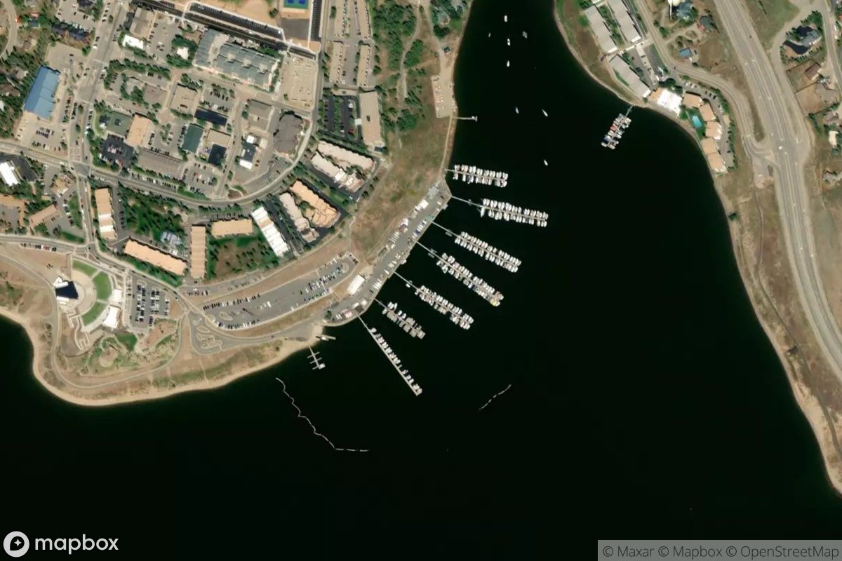 Satellite view of Marina at 39.6262, -106.0418