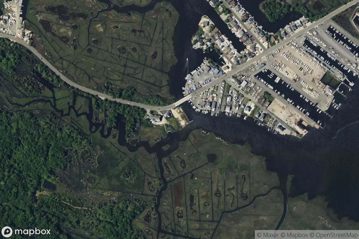Satellite view of Marina at 39.7460, -74.2012