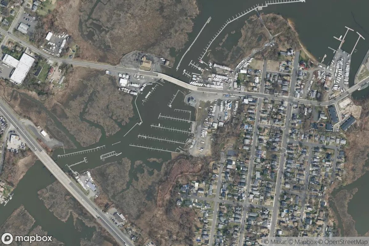 Satellite view of Marina at 40.4343, -74.2133