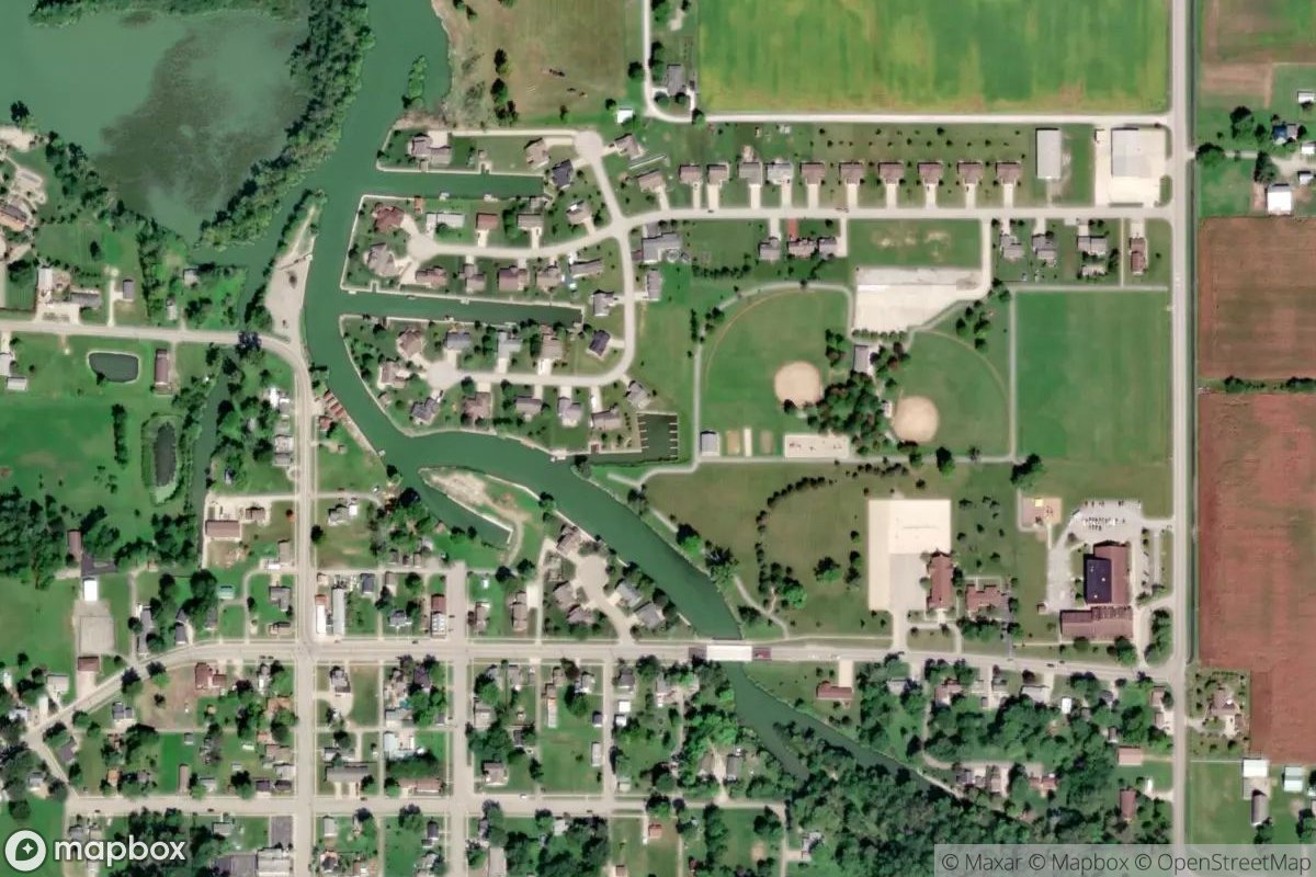 Satellite view of Marina at 40.4907, -84.5461