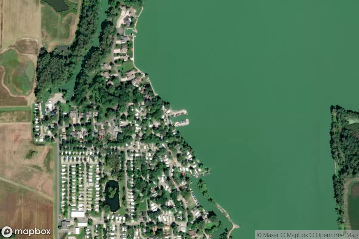 Satellite view of Marina at 40.5015, -84.5558
