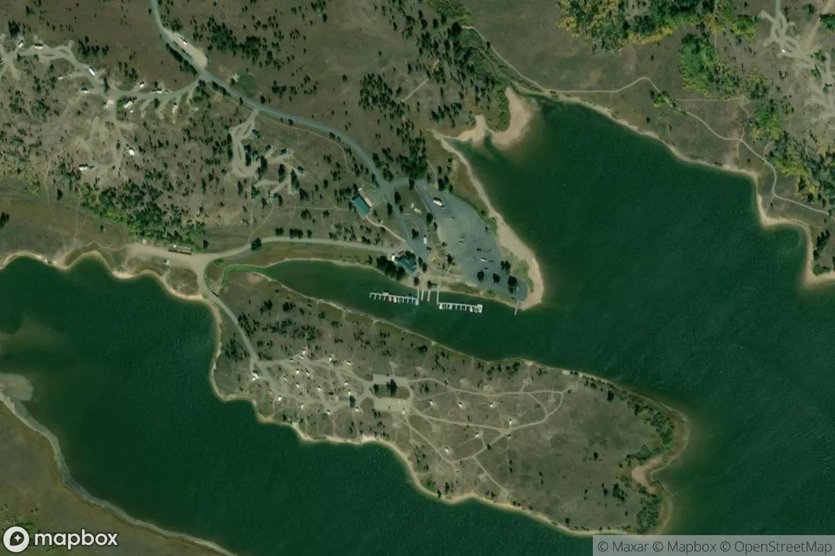 Satellite view of Marina at 40.8052, -106.9732