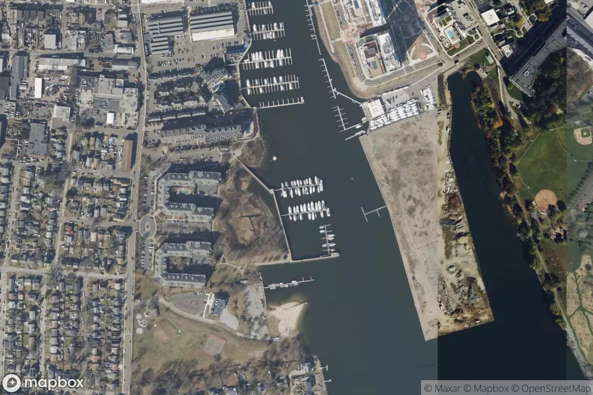 Satellite view of Marina at 41.0353, -73.5442