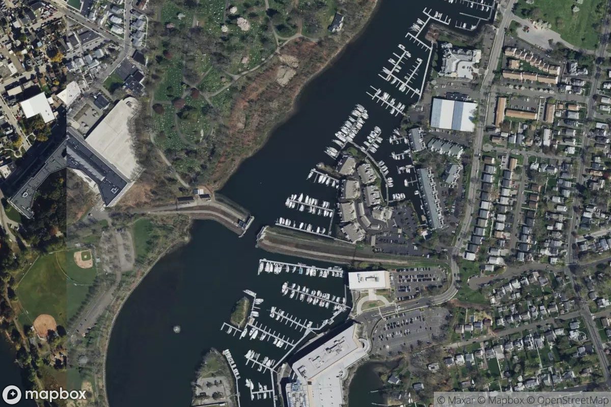 Satellite view of Marina at 41.0372, -73.5333