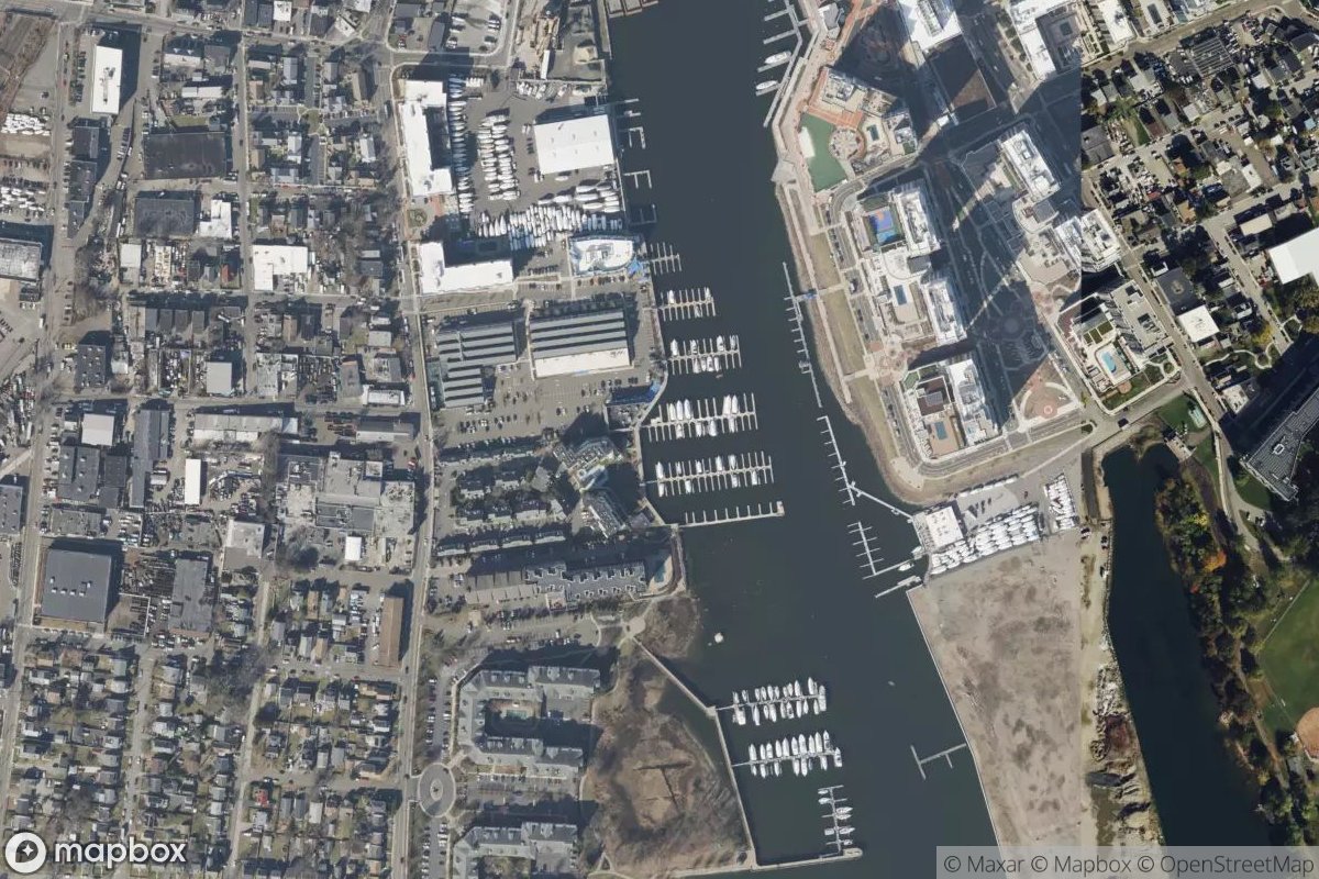 Satellite view of Marina at 41.0374, -73.5452