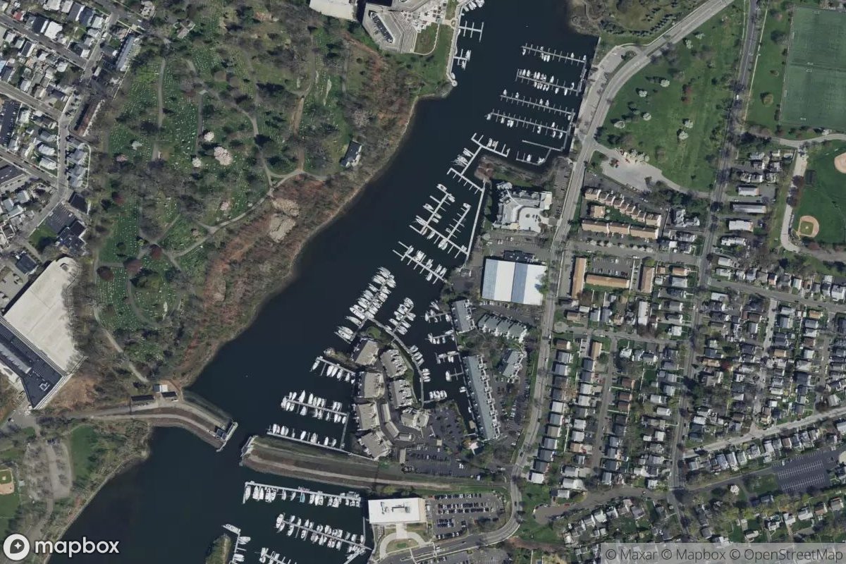 Satellite view of Marina at 41.0386, -73.5316