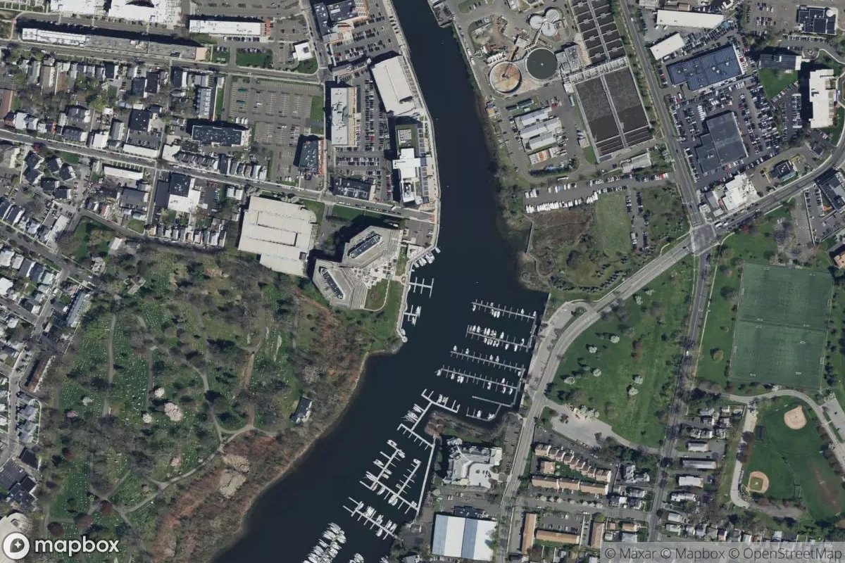 Satellite view of Marina at 41.0416, -73.5308