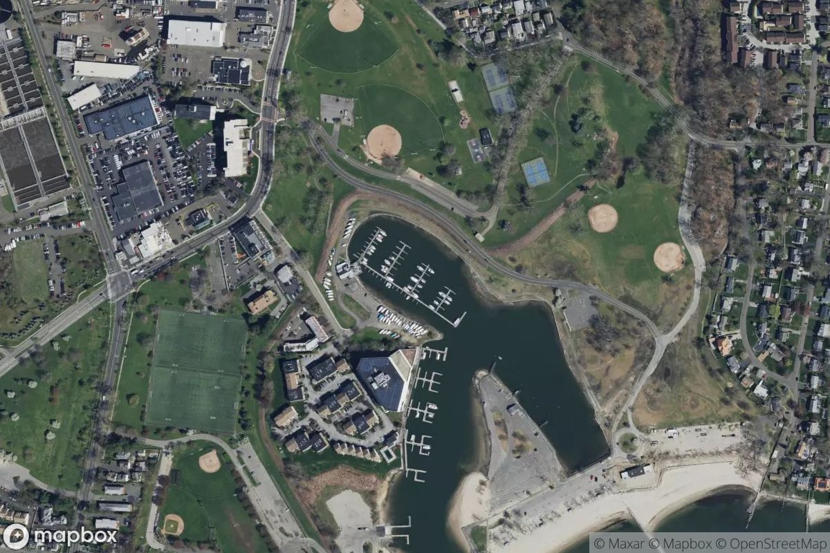Satellite view of Marina at 41.0422, -73.5219