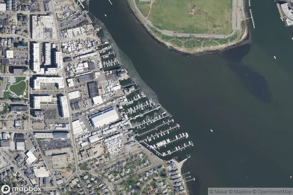 Satellite view of Marina at 41.0945, -73.4119