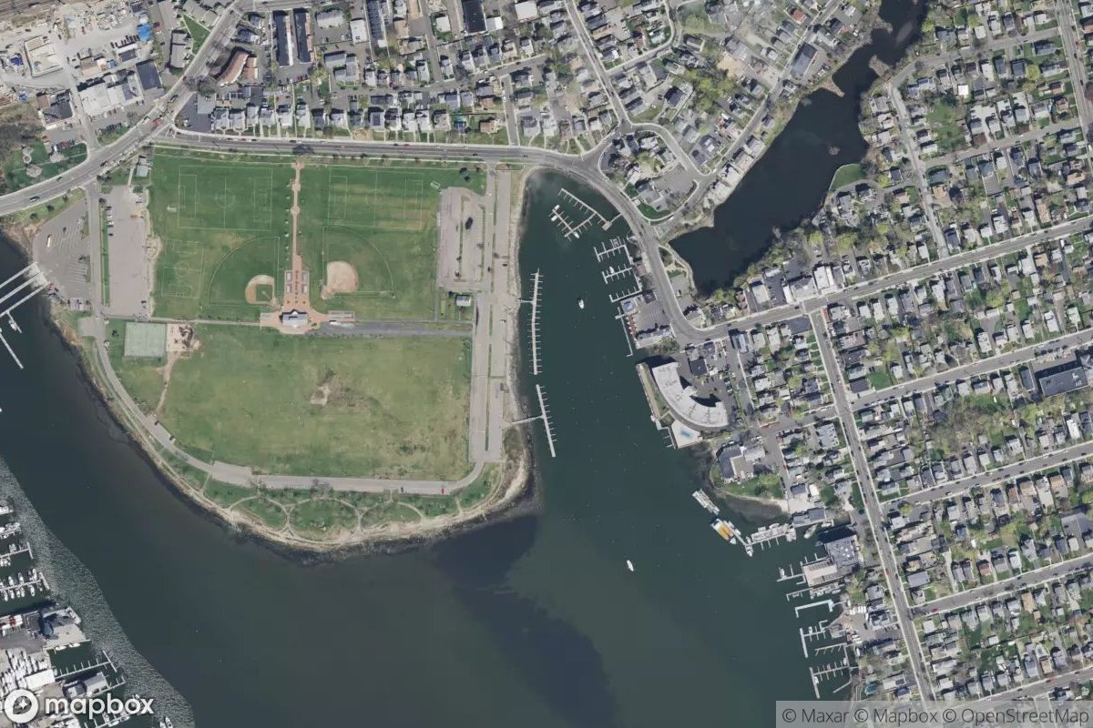 Satellite view of Marina at 41.0977, -73.4073