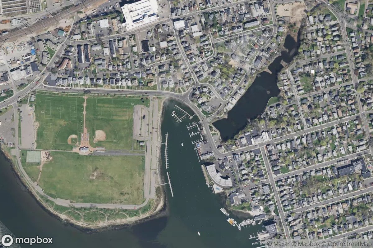 Satellite view of Marina at 41.0987, -73.4067