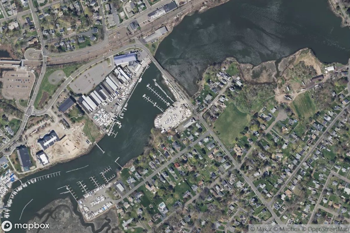 Satellite view of Marina at 41.2732, -72.8116