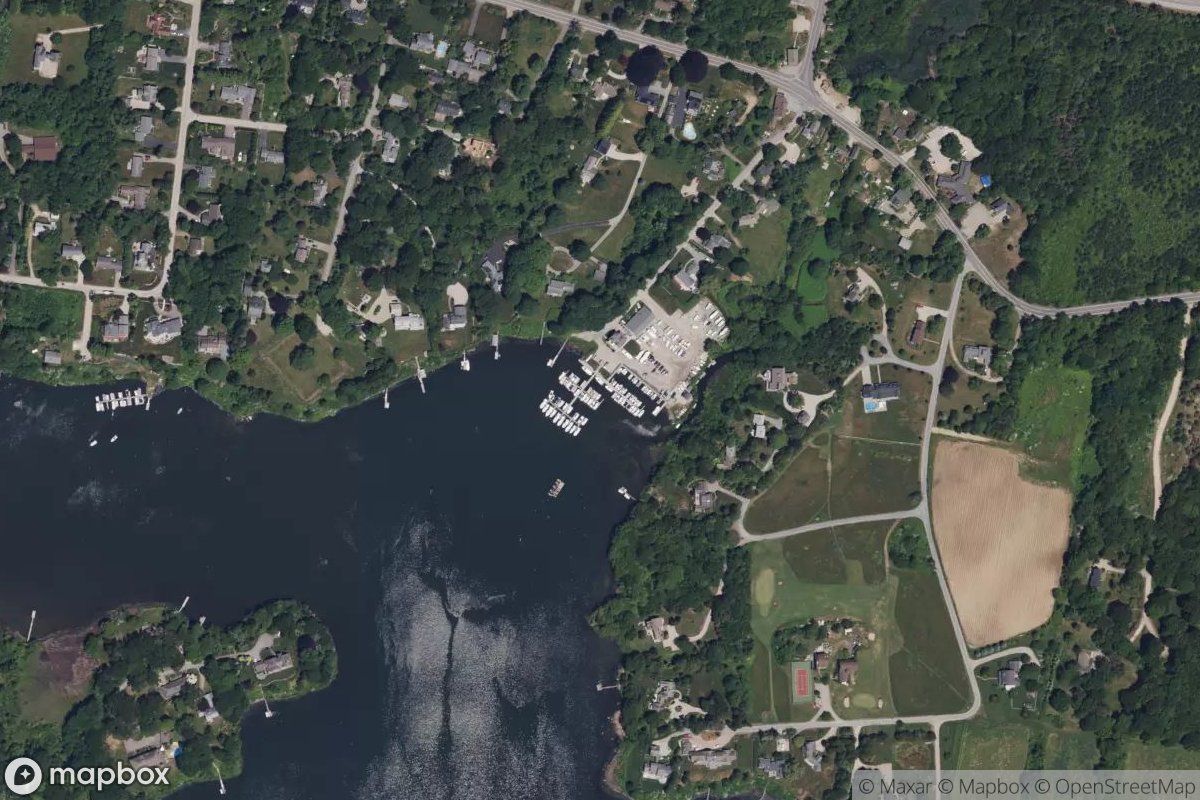 Satellite view of Marina at 41.3809, -71.6447