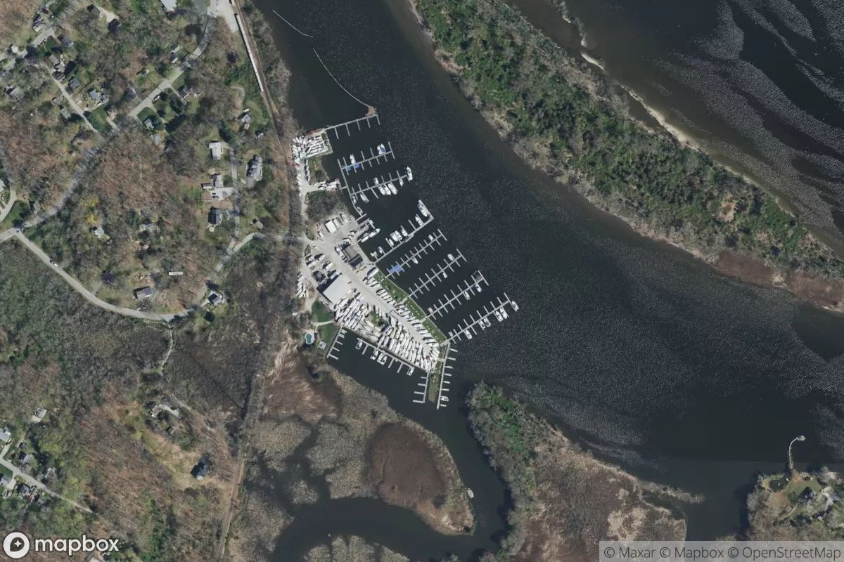 Satellite view of Marina at 41.3908, -72.4235