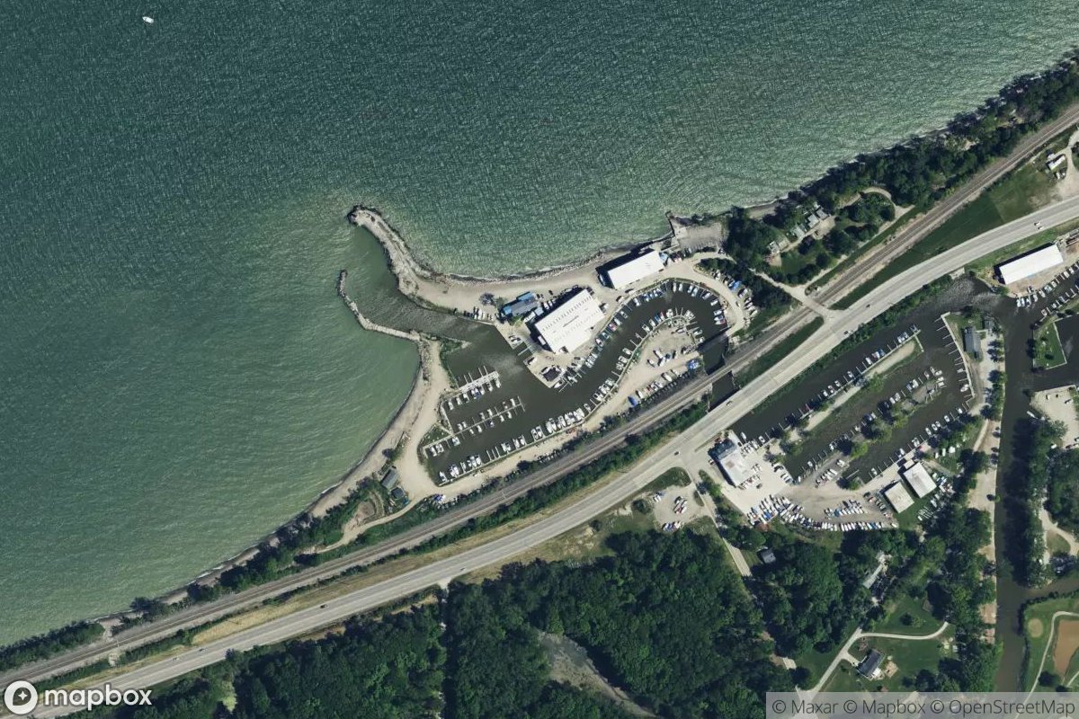 Satellite view of Marina at 41.4365, -82.2506