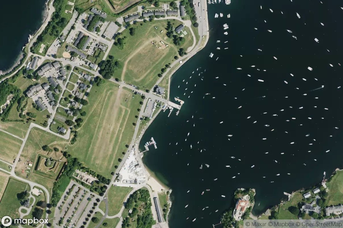 Satellite view of Marina at 41.4740, -71.3365