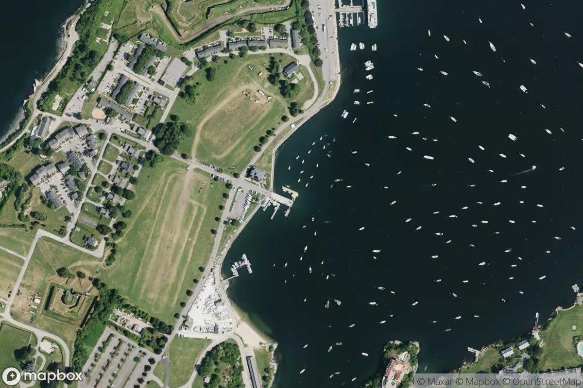 Satellite view of Marina at 41.4743, -71.3362