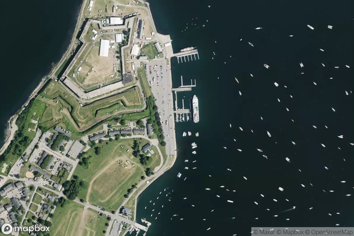 Satellite view of Marina at 41.4772, -71.3351